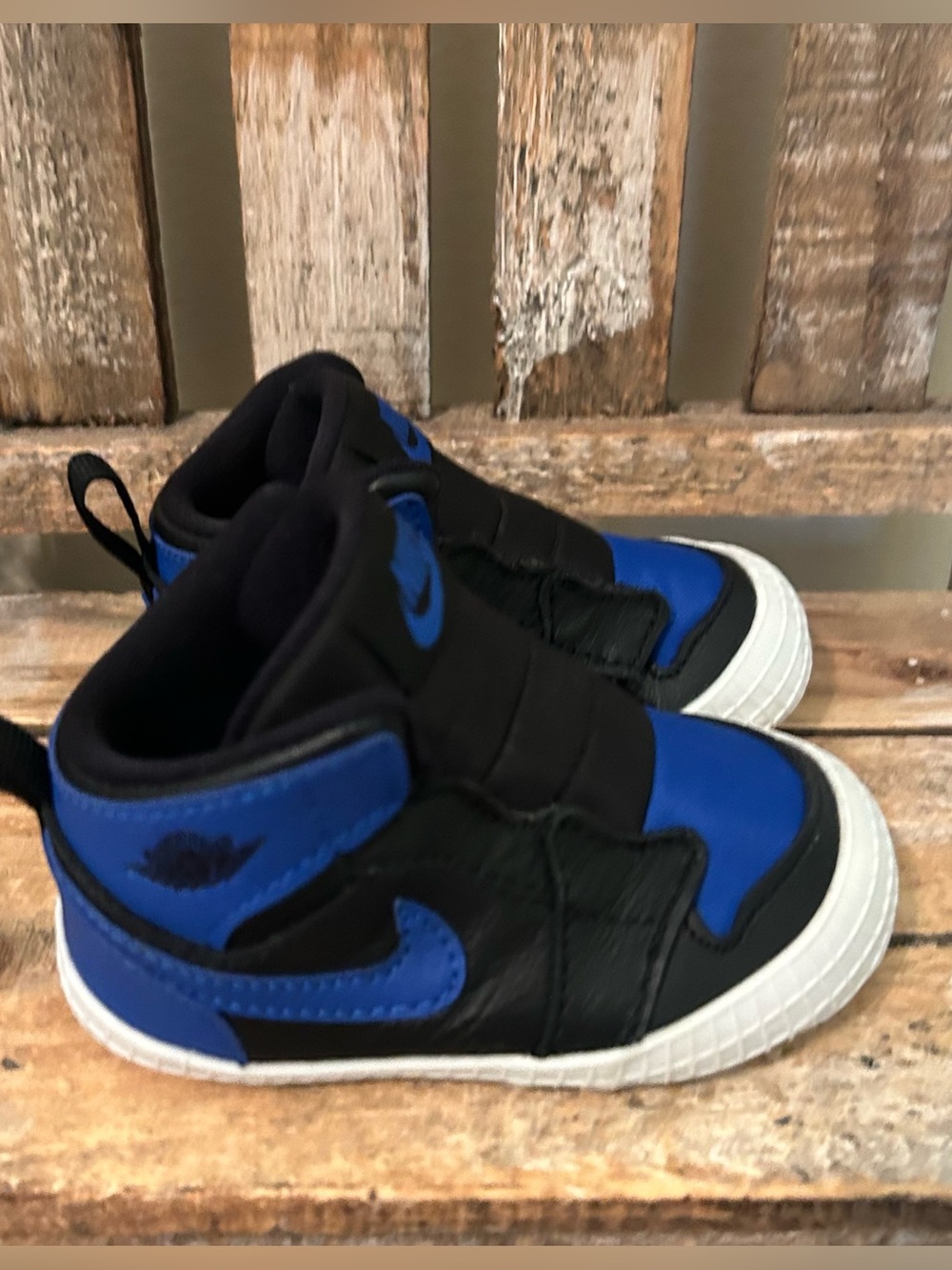 Nike Air Jordan 1 Crib Bootie Black/Varsity Royal-White Size 4C (AT3745-007)